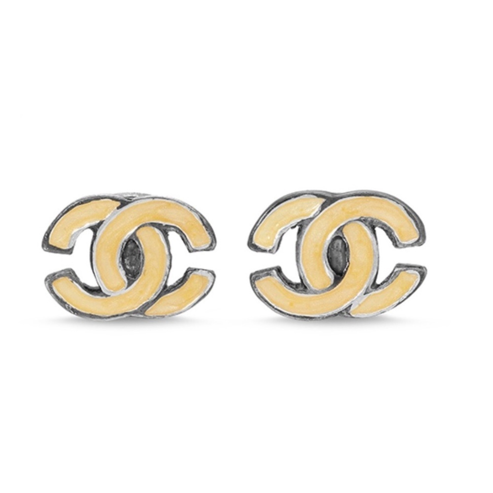 CHANEL Coco Mark Stud Earrings-Silver - Picture 2 of 7